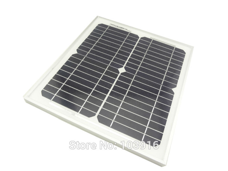 10w monocrystalline solar panel for 12V system, photovoltaic panel, solar module