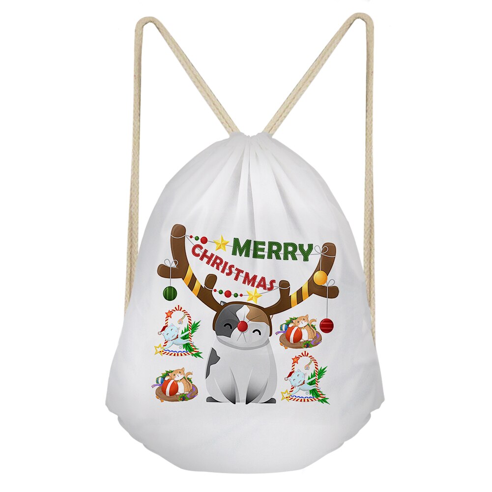 Kerstmis Kat Jaar Tasje Bag Voor Partij Decoratie Voor Eerste Verjaardag Meisje Party Kids Gunst Mochila niños: HS02028Z3