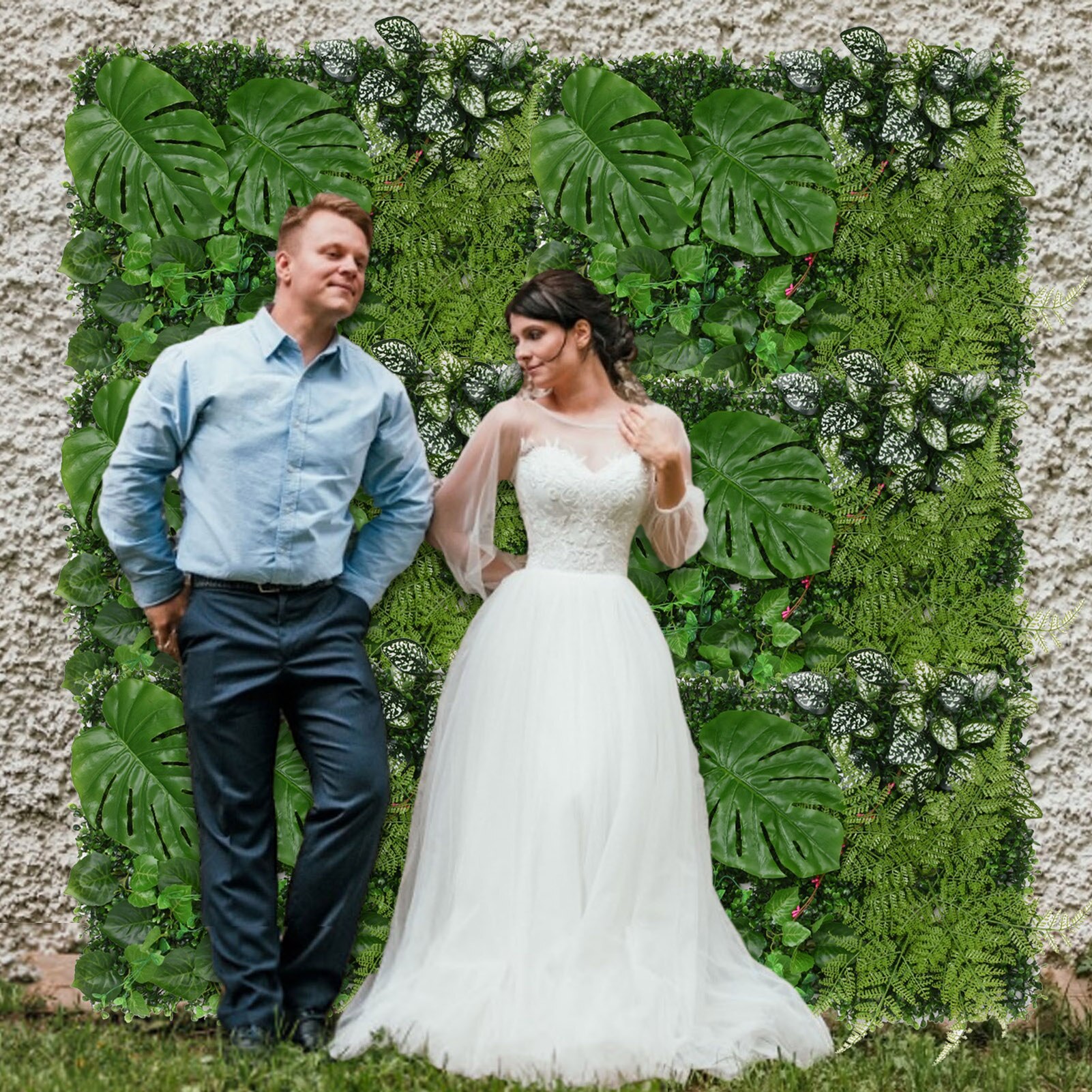 Tropikalny roślina płot tło ściana sztuczna winorośl liść żywopłot ekran zewnętrzny podwórko wystrój ogrodu prywatność dekoracja na ogrodzenie płot