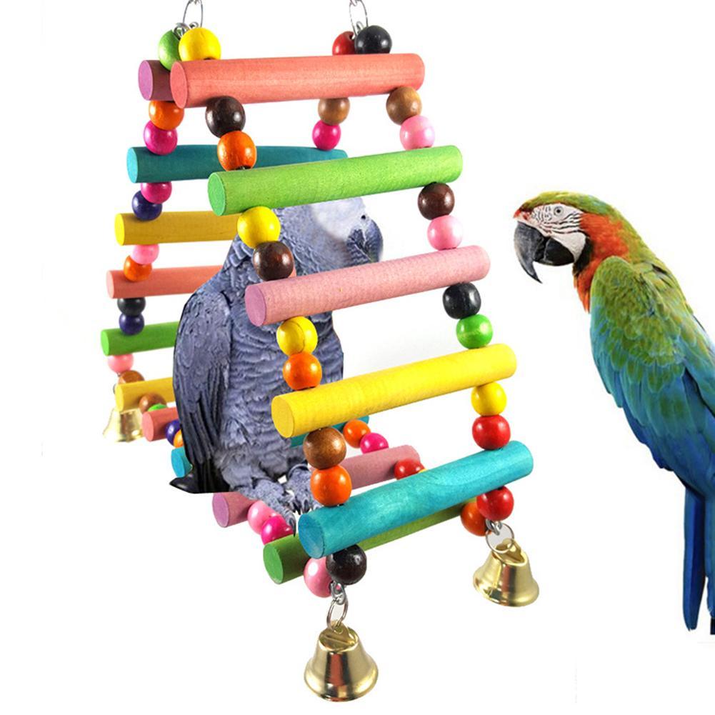 Vogels Speelgoed Houten Ladders Swing Scratcher Baars Klimmen Vogelkooi Hamsters Papegaai Speelgoed Voor Opknoping Huisdier Levert Apparatuur