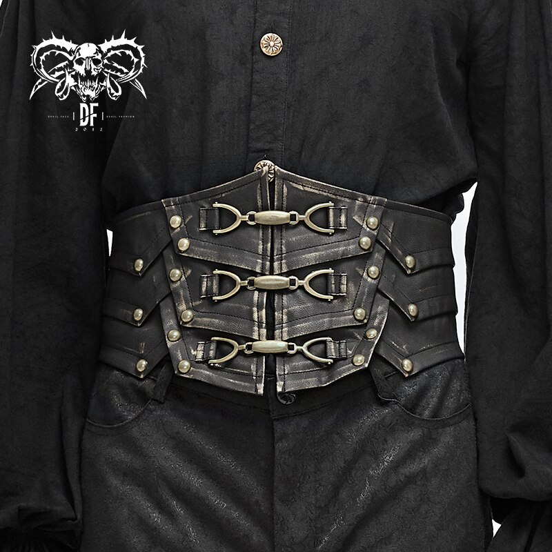 Djävulen herr punk gördel justerbar rygg rep halloween cosplay korsett