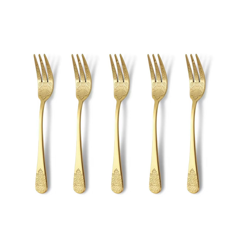 5-teiliges Messer aus Edelstahl, Gabel, Löffel-Set mit gemustertem Totem-Geschirr, Steakmesser und Gabel im westlichen Stil: WHITE