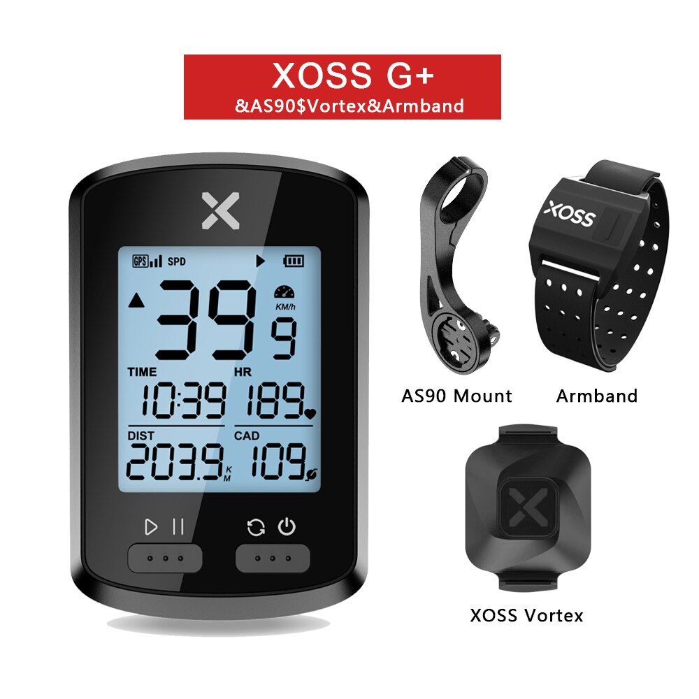 XOSS G/G+ Bike Computer Wireless GPS Speedometer Rainproof Road Bike MTB Bicycle Odometer Bluetooth ANT+ With TOWILD CL600 light