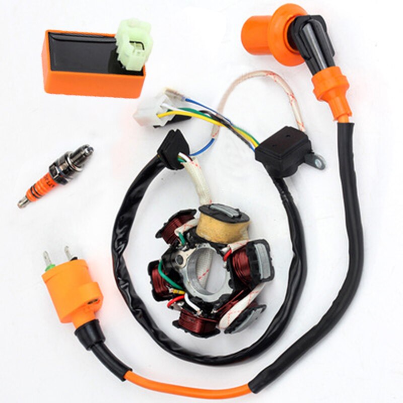 Set Ignition Coil Kit For GY6 49CC 50CC ATV Moped Scooter Parts Practical