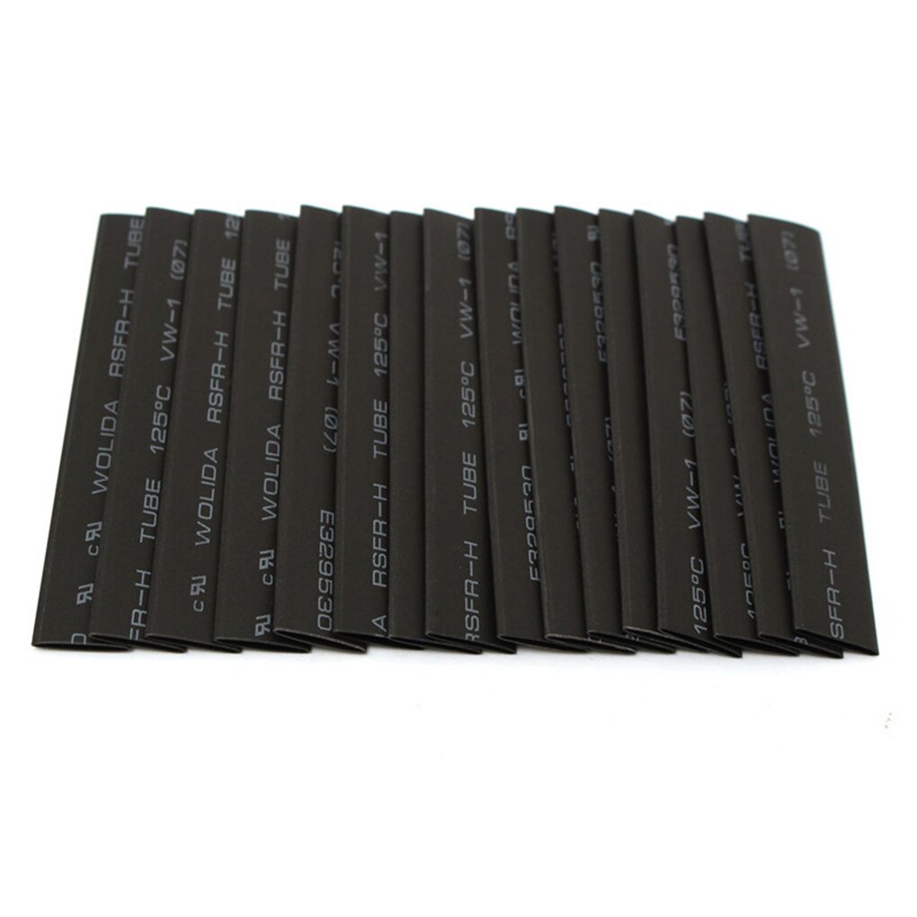 Gaine Thermorétractable PE 1m - Diamètres 15 à 50mm, Noire, Taux De Rétrécissement 50% - Pour Isolation étanche Câbles, Cannes à Pêche
