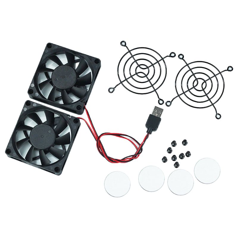 1Set Cooling Fan USB Fan Cooler for A-SUS RT-AC68U/AC86U/AC87U/R8000 Router