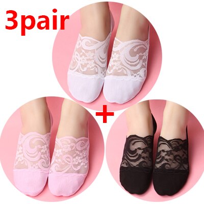 3pair/lot Lady Casual Breathable Ankle Boat Socks Girls Invisible Non-slip Cotton Socks Women Low Cut Bright Color Socks: 3pair style 16
