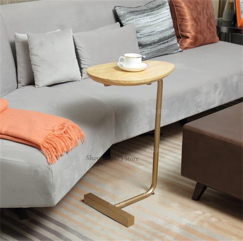 Nordisk minimalistisk ovalt mini sofabord sidebord mobil sofa hjørne sidebord doven natbord natbord: Gnister  fy 4