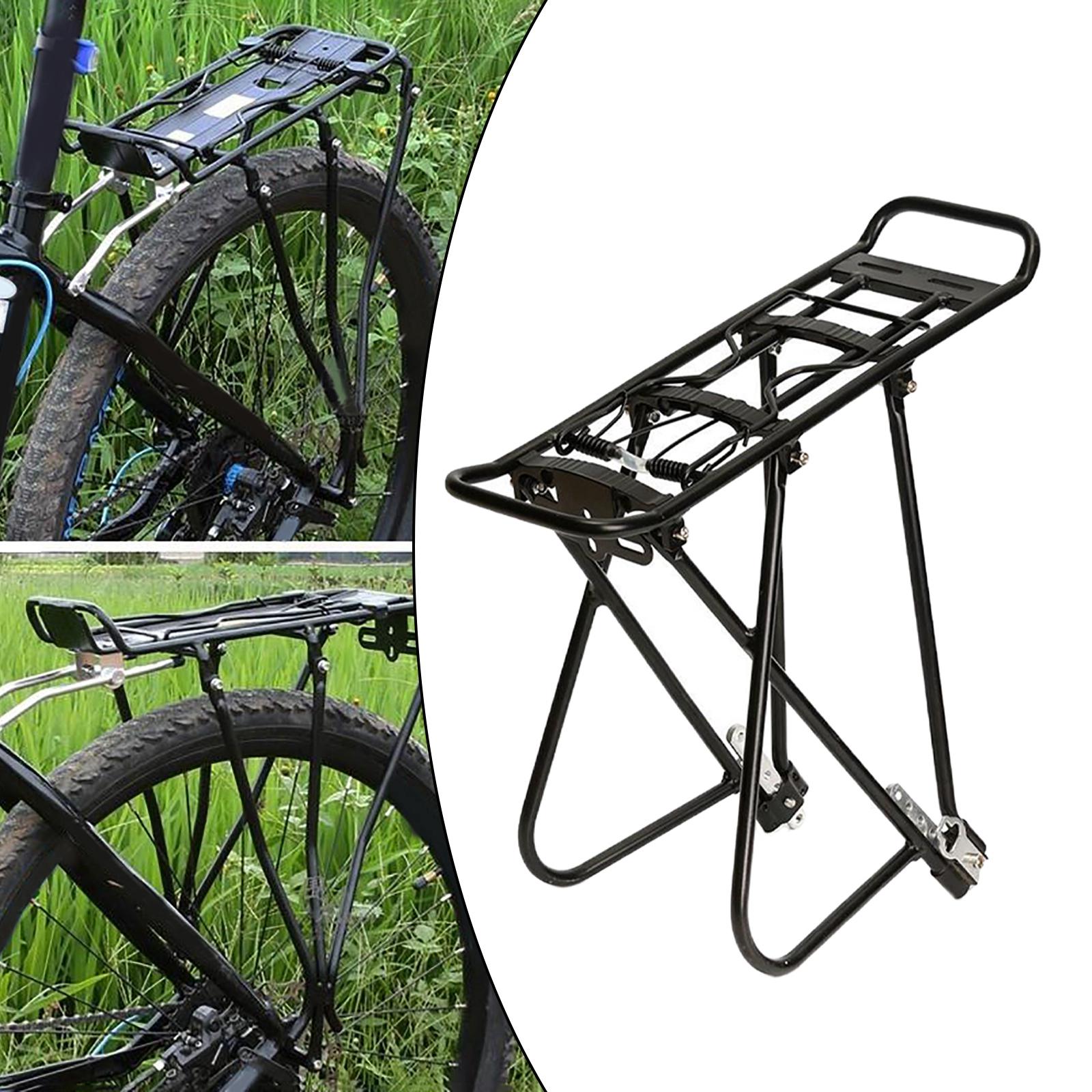 Portaequipajes trasero para bicicleta, alforjas de aleación de aluminio, soporte para contrapunto para ciclismo, límite de carga para bicicleta de montaña, 55 libras/25kg, piezas de turismo
