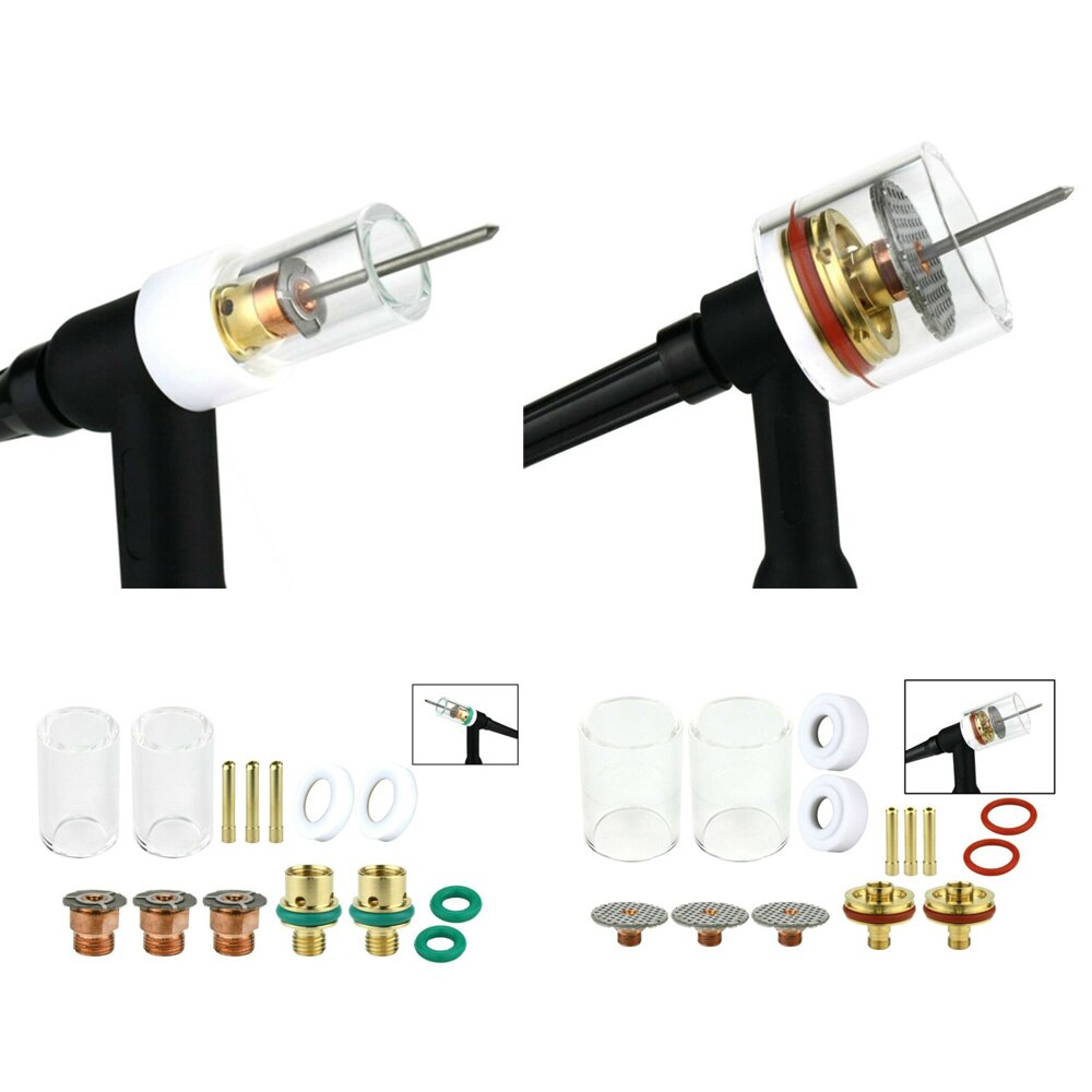 Argon-Saving Conversion Kits For TIG Torches Fused Quartz Cups Weilding Parts Manufacturing Welding Soldering Equipment Acces