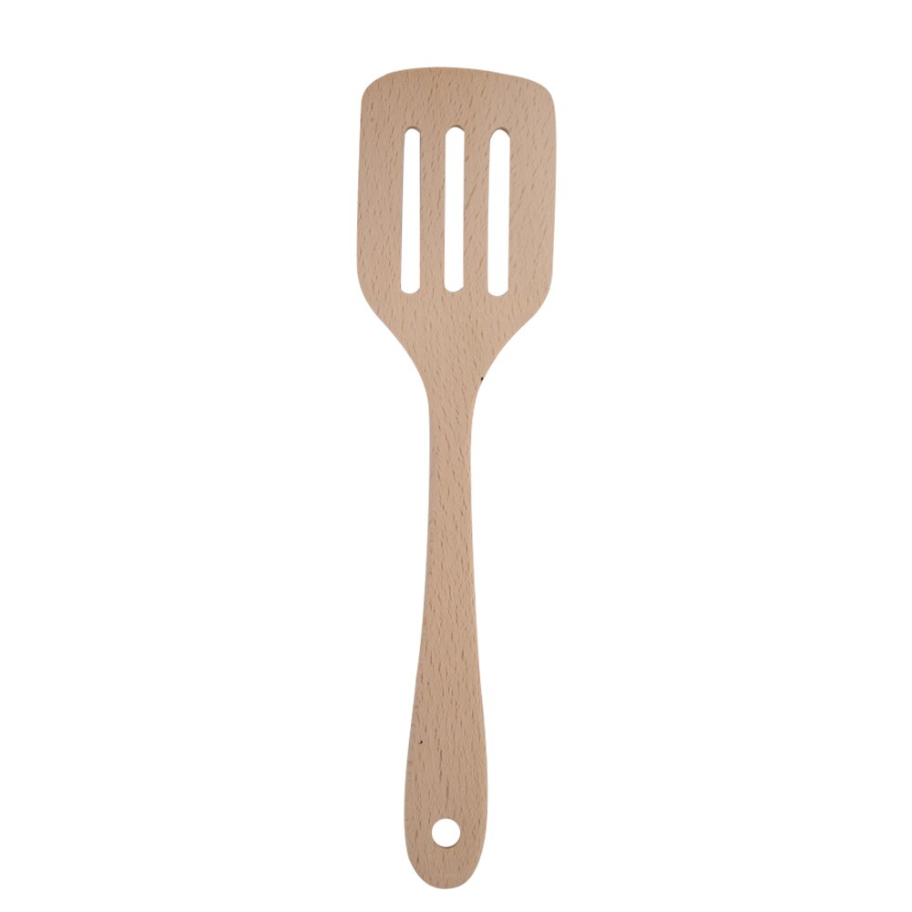 Wooden Kitchen Utensils Cooking Shovel Spatula Spoon Non-stick Turner Cookware Tool: D