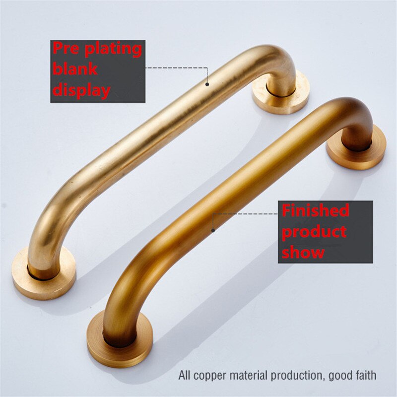 Barra de seguridad para baño, pasamanos para baño, barra de Material DE LATÓN antigua, soporte de mano para ducha,