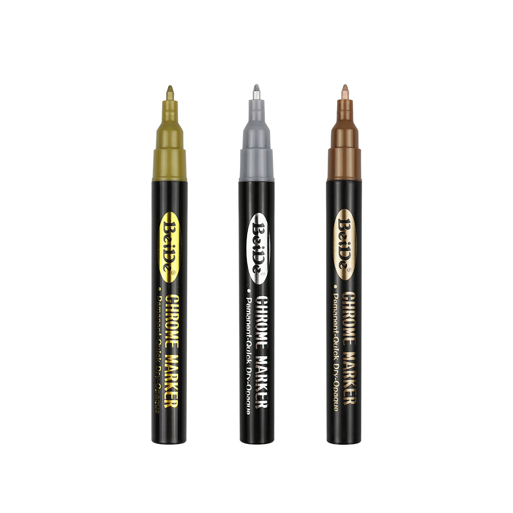 1 pennarello cromato a specchio, penna per vernice riflettente permanente in rame, oro, nastro, per pittura fai da te in vetro modello metallo: Blu