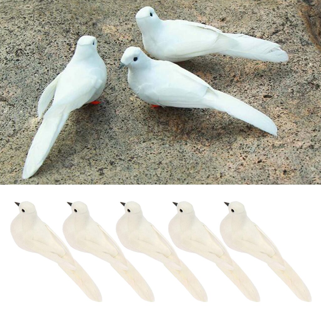 5 stk håndlavet pigeongarden græsplæne dekor ornament figurer kunst håndværk
