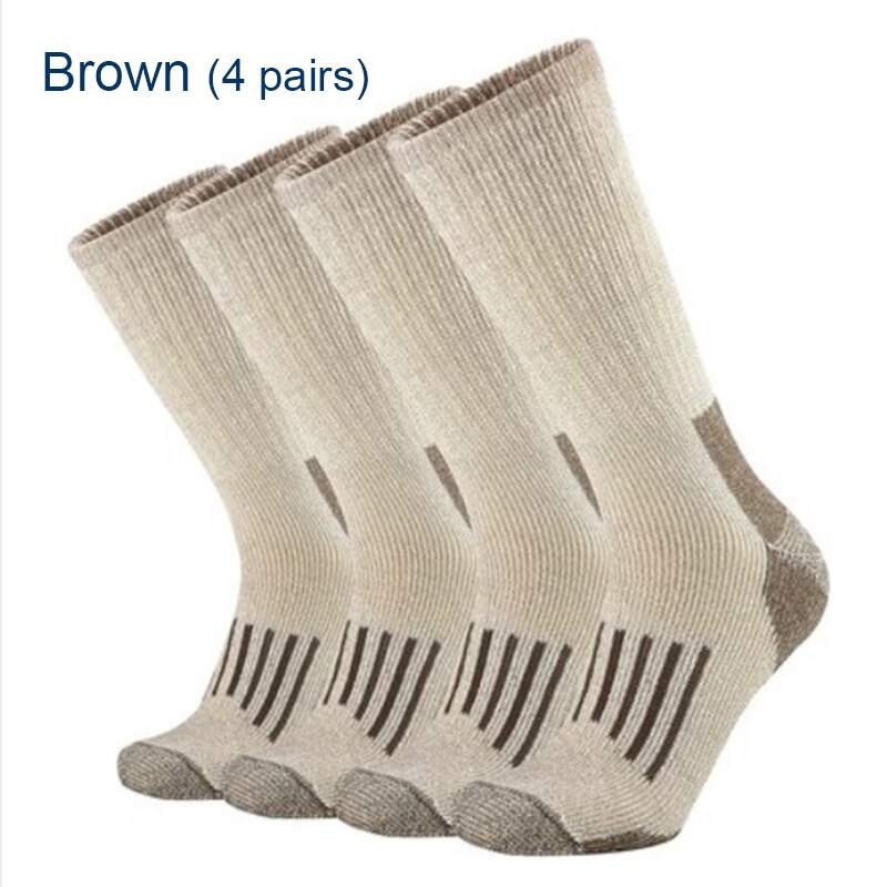 Unisex 80%  merino ull sokker for menn kvinner tykkere varme turpute sokker sports merino ull sokker 4 par euro str 40-45: Pakke d (4 par)