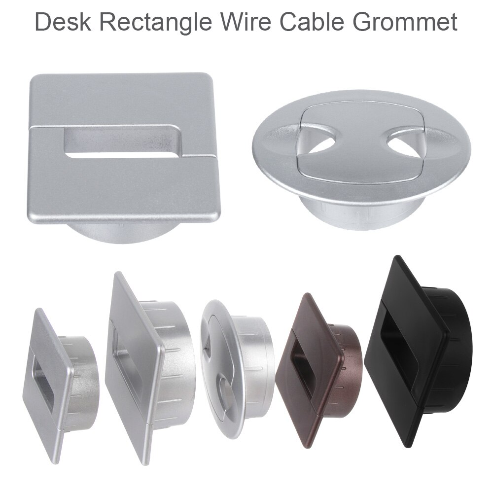 60/65/80mm Wire Hole Cover Computer Grommet Desk Table Cable Fastener Line Box Cable Clamp Buckle Line Tidy Storage Hardware