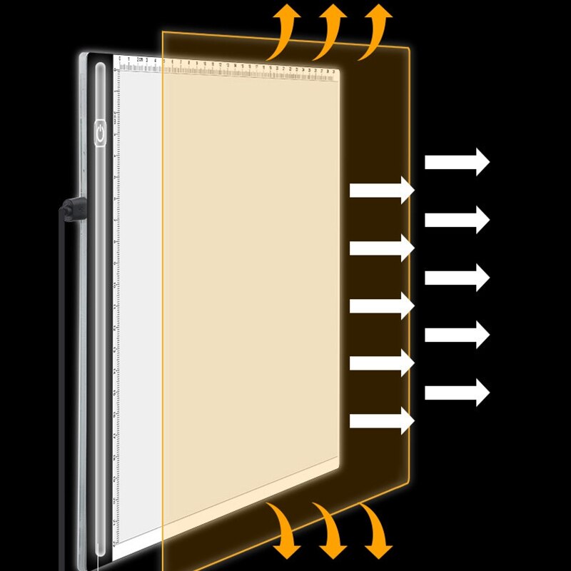 -A4A5 Transparent Writing Board Led Copy Table Copy Luminous Transparent Writing Board Suitable for Office Art Creation