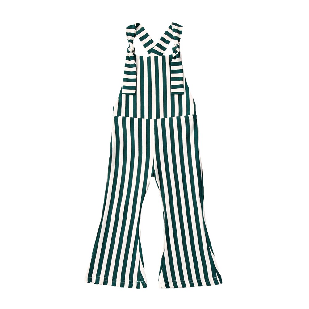 Sommer baby pige tøj børn stribet romper jumpsuit smækbukser overalls outfits 6m-5t: B / 12m
