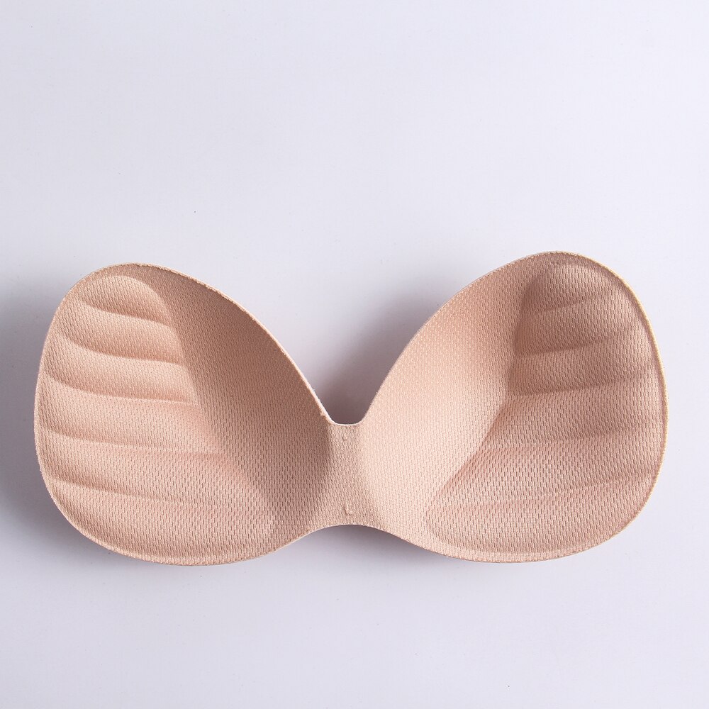 Bañador de una pieza para mujer, relleno de espuma de esponja, almohadillas para sujetador, copa para el pecho, relleno para Bikini: pink
