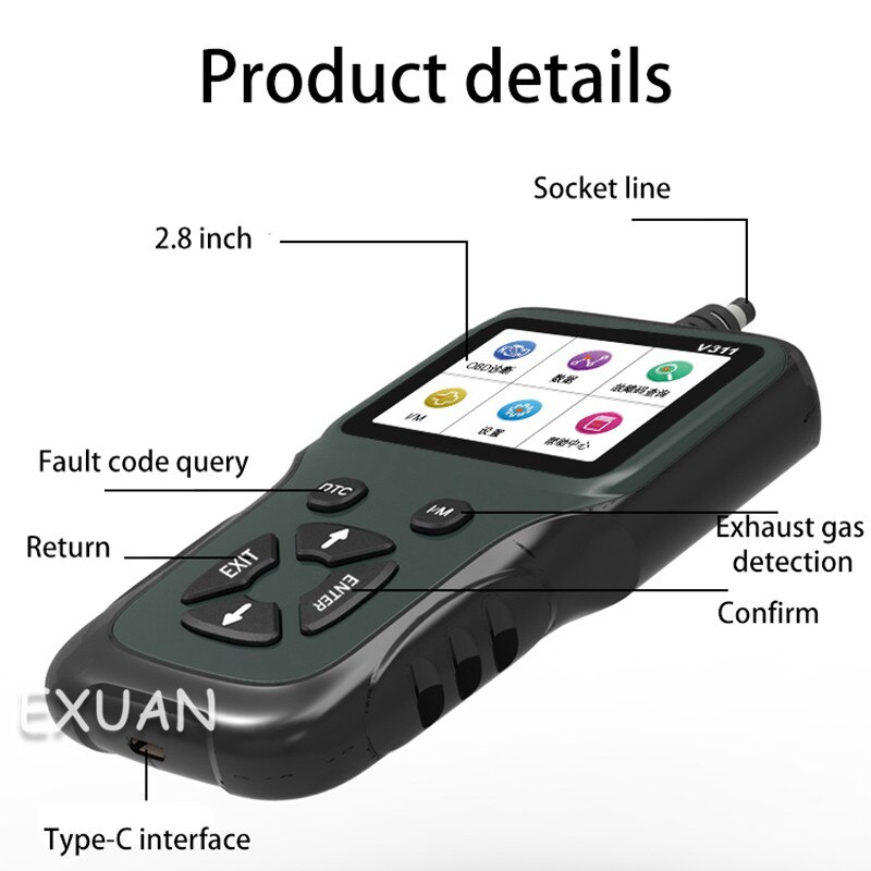 detector computer diagnostic instrument fault code clear vehicle condition exhaust detection annual review obd2 driving computer