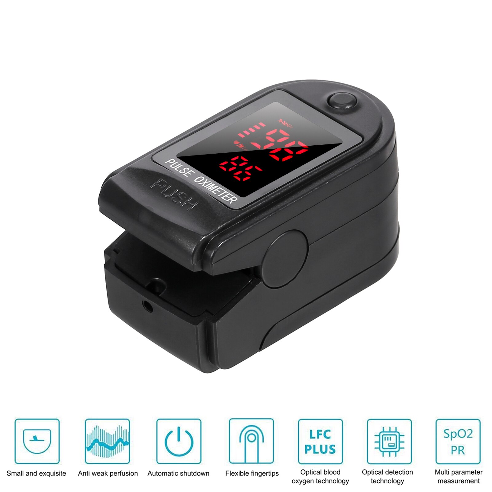 Fingertip Pulse Oximeter de dedo Oximetro Home Blood Oxygen Saturation SpO2 &PR Monitor Pulsoximeter napalcowy Pulsoksymetr: MD2113