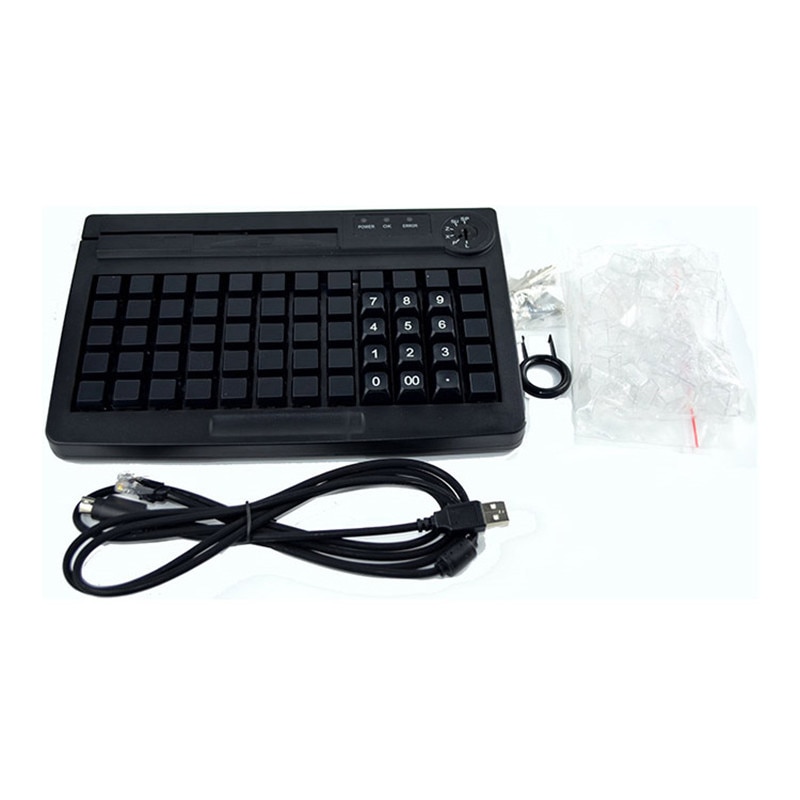 Kb60 msr opcional 3 faixas 60 teclas de teclado para o sistema pos chaves programáveis alta qualidade