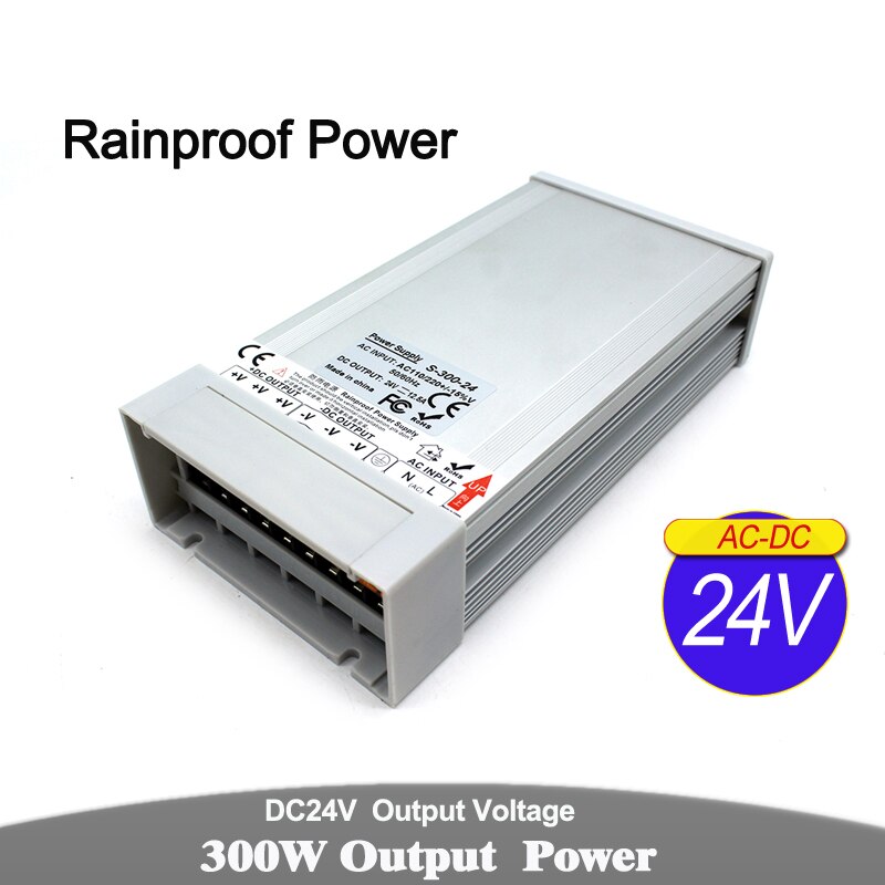 DC 12V 24V 36V 48V 5V 300W 350W Regendicht Verlichting Transformers AC DC12V DC24V DC5V Outdoor Voeding Voor LED Strip USB Licht