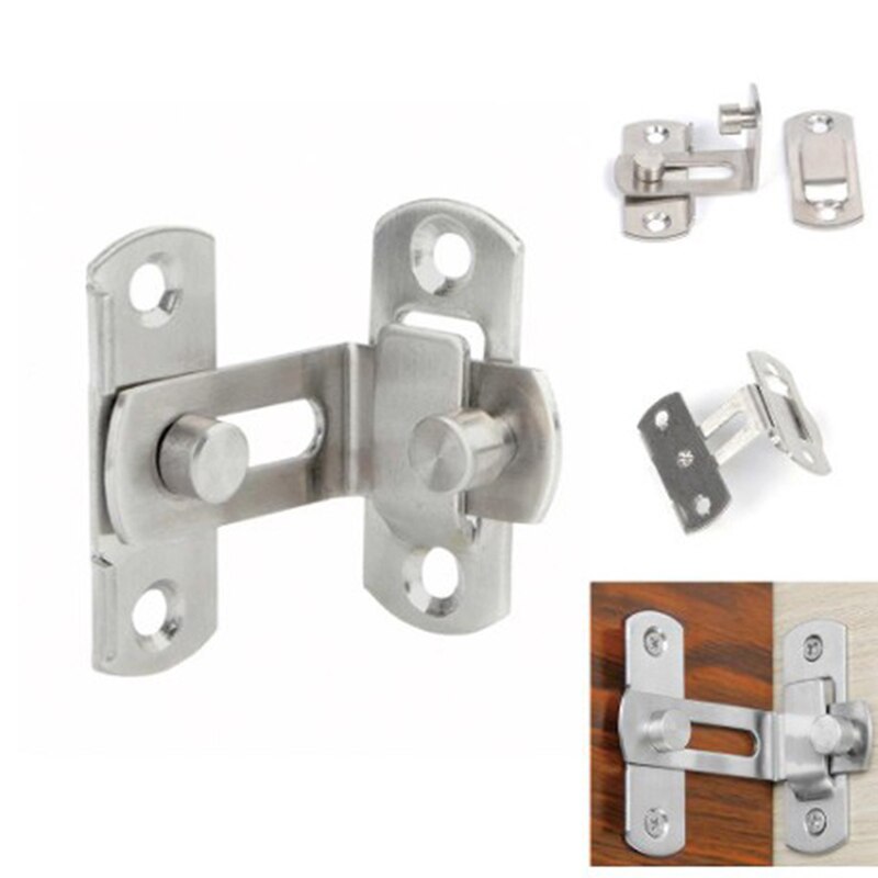 90 Degree Right Angle Door Latch Hasp Bending Latch Barrel Bolt with Screws for Doors Buckle Bolt Sliding Lock 3inch/4inch