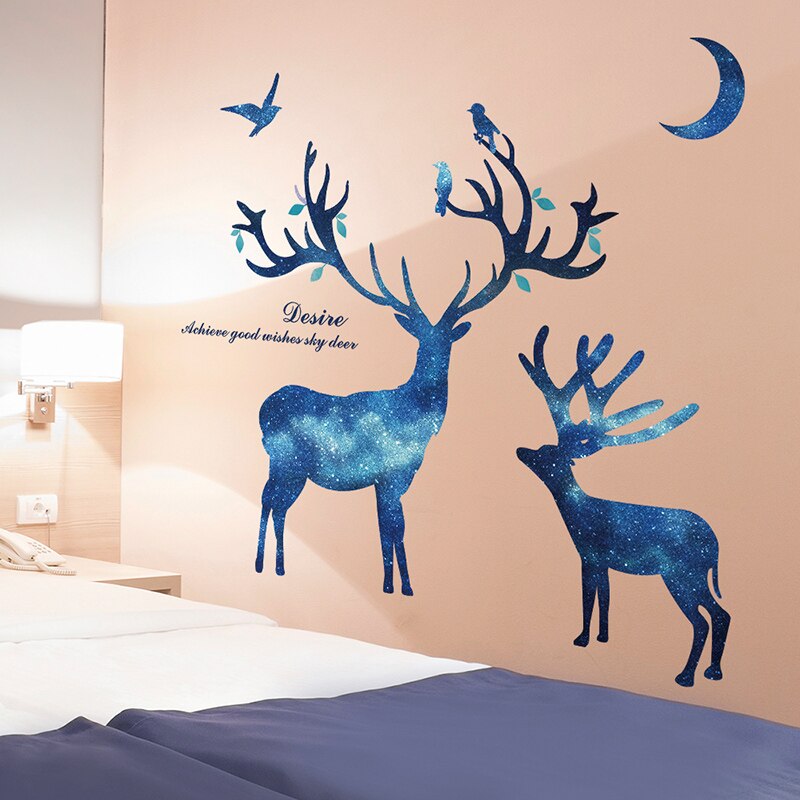 [Shijuekongjian] Cartoon Herten Muurstickers Diy Dier Muurstickers Voor Kinderen Kamers Baby Slaapkamer Nursery Woondecoratie