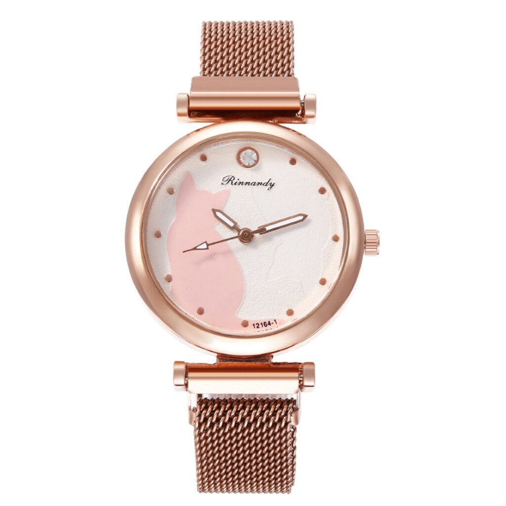 Mode Vrouwen Horloge Armband Dameshorloge Pak Kat Wijzerplaat Europese Schoonheid Eenvoudige Casual Student Vrouwelijke Klok Relogio Feminino