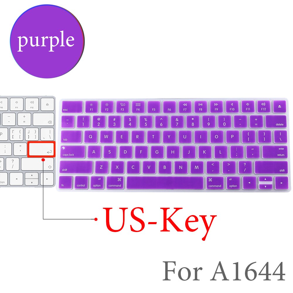 Für Apple Bluetooth Wireless keybord MLA22LL/ A1644 IMAC Magie Tastatur abdeckung Protector Silikon Abdeckung UNS/EU Version: US-Key-F