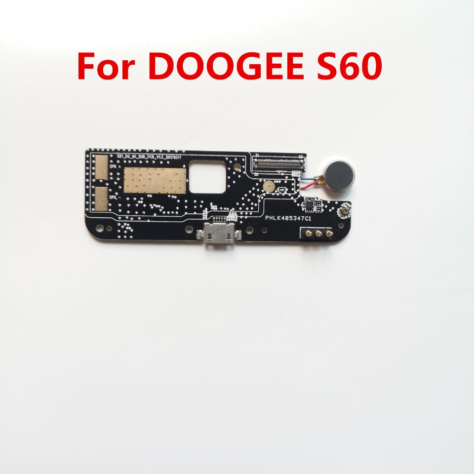Voor Doogee S60 Mobiele Telefoon Binnenkant Onderdelen Usb Board Opladen Dock + Motor Vibrator Vervanging Accessoires