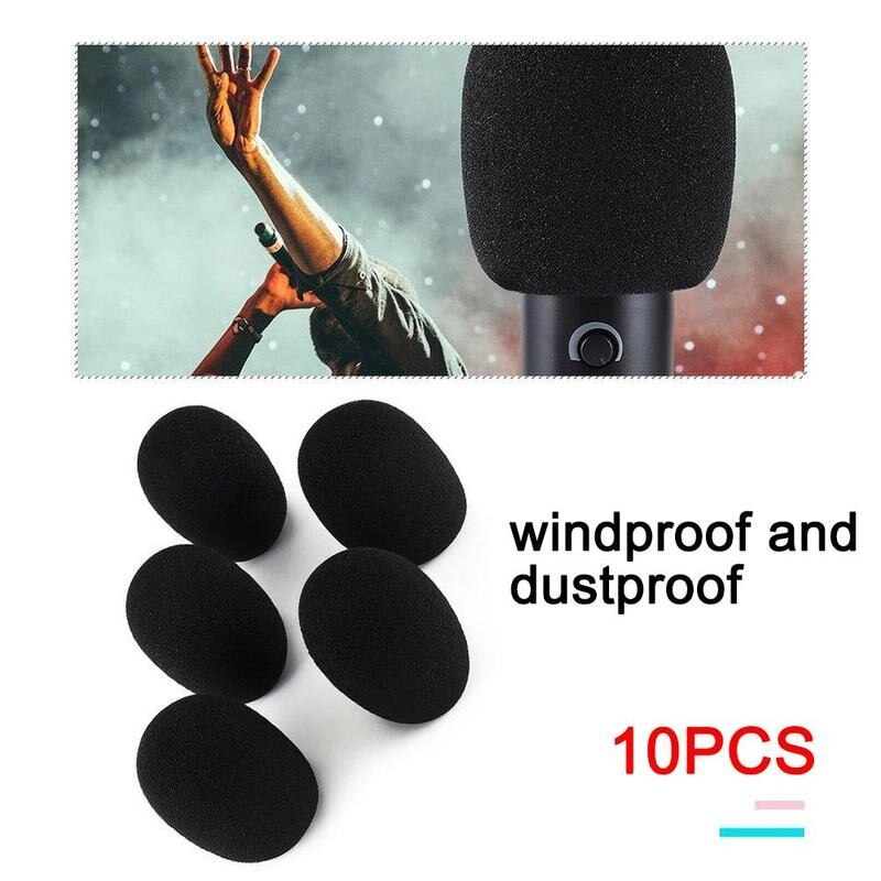 10Pcs Microfoon Spons Deksel Anti-Wind Winddicht Portable Outdoor Microfoon Cover C8K9