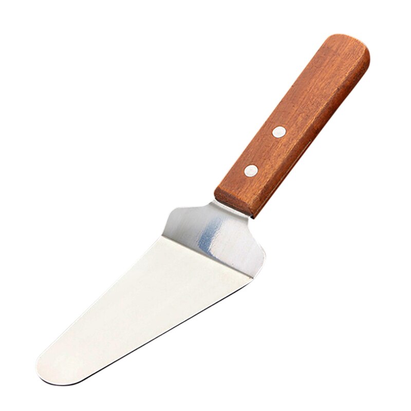 Trehåndtak rustfritt stål grillbiff pizza bakespade pizza spade ostspade