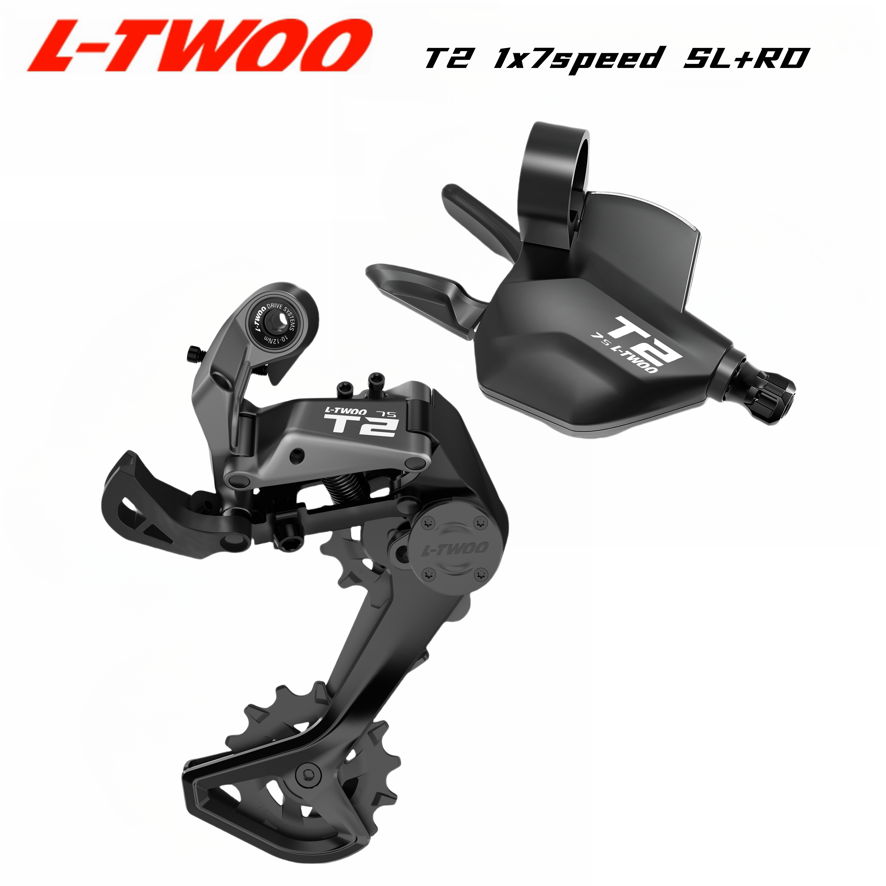 LTWOO T2/T3/T5/T7/T9/TX Liberación bidireccional + Desviador trasero de amortiguación estabiliza: Blanco