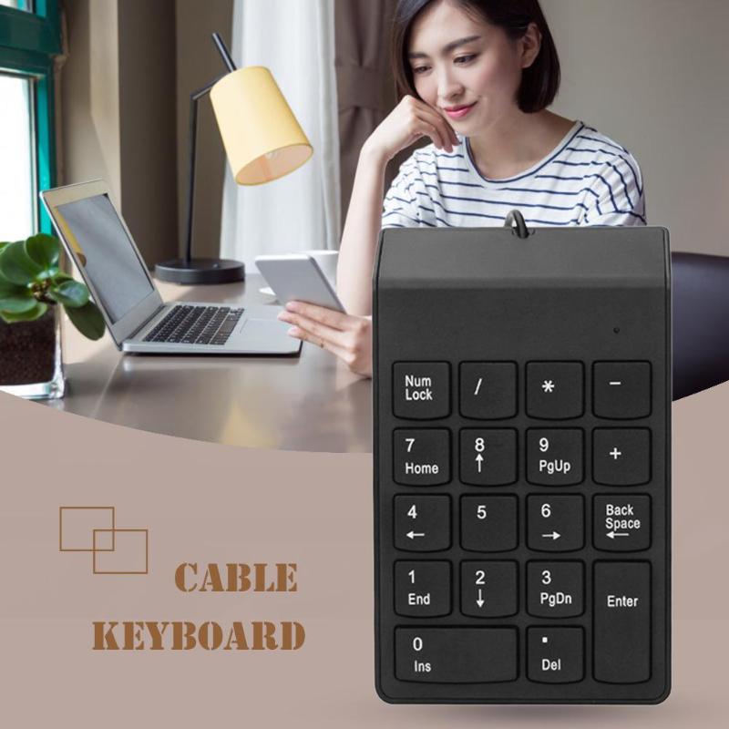 Wired USB Numeric Keypad Slim Mini Number Pad Digital Keyboard 18 Keys for iMac/Mac Pro/MacBook/MacBook Air/Pro Laptop PC