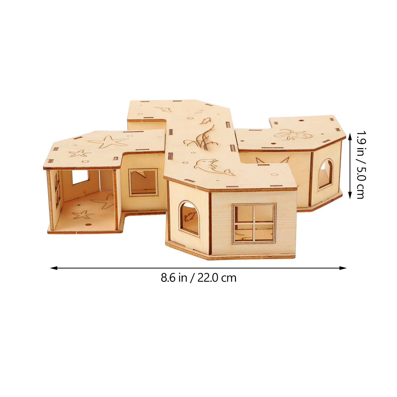 Wooden Hamster Tunnel Practical Maze Tunnel Hamster Pet Playing
