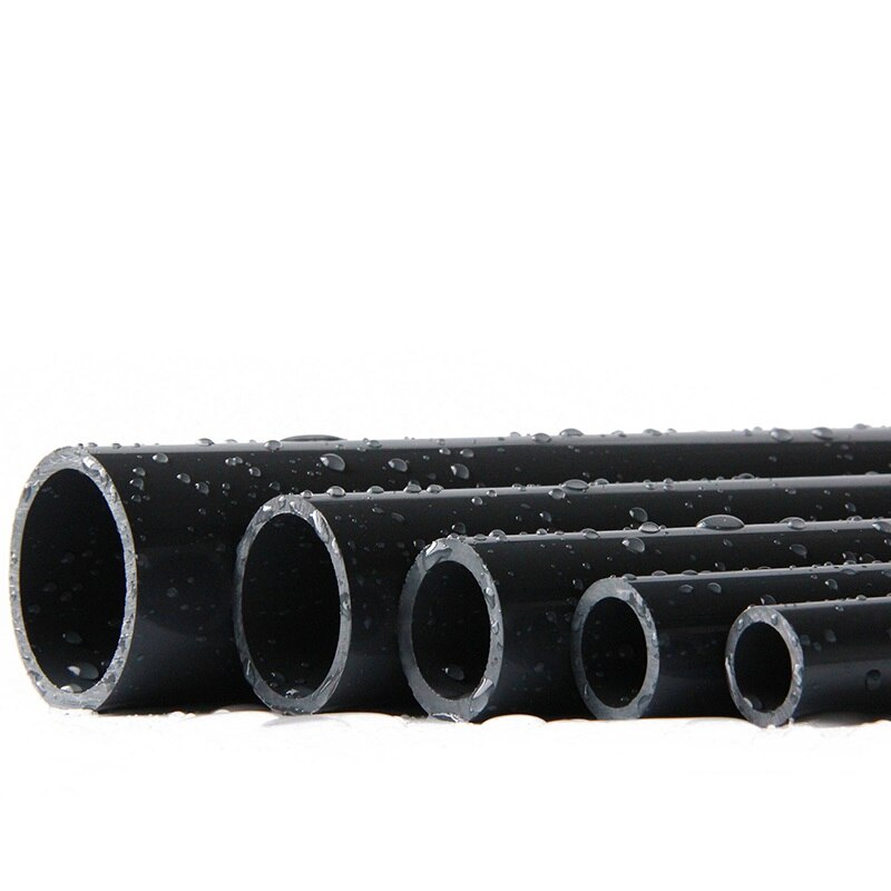 Black PVC Pipe O.D. 20mm-50mm Agriculture Garden Irrigation Tube Fish Tank Water Pipe Aquarium Supplies 50cm Length 1 Pcs