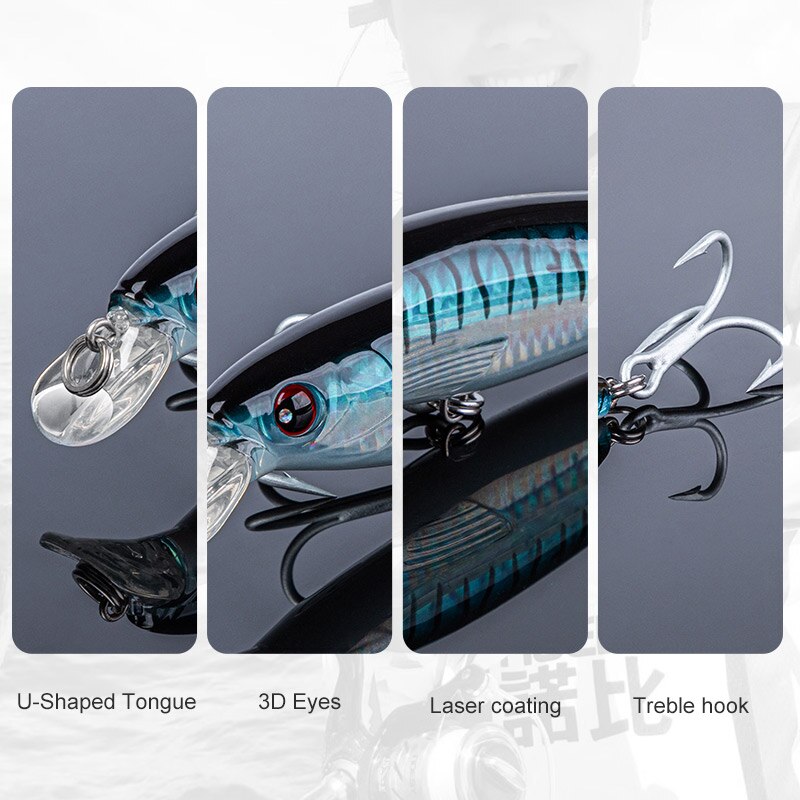 NOEBY Trolling Long Casting Minnow Fishing Lure 140mm 39g Floating Artificial Hard Bait for Sea Freshwater Fishing Tackle Lures