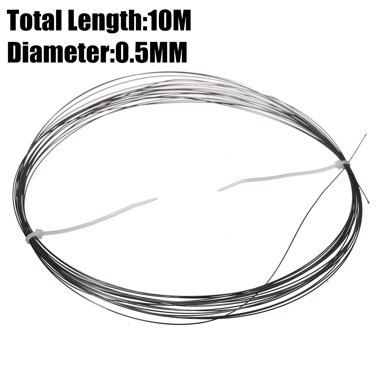 10m (32.8 Ft) 99.95% Pure Tungsten Wire – 0.5mm Diameter, Industrial Grade