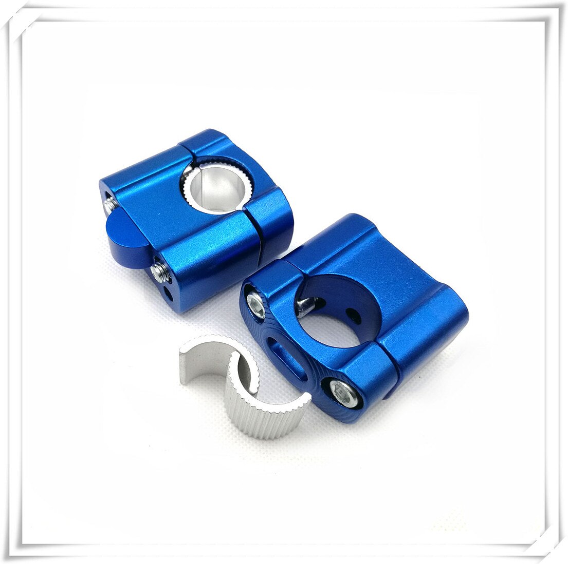 CNC 22mm 28mm Off Road Motorcycle Bar Clamps Handlebar Risers Adapter for 7/8" 1-1/8 Pit Dirt Motorbike: Blue