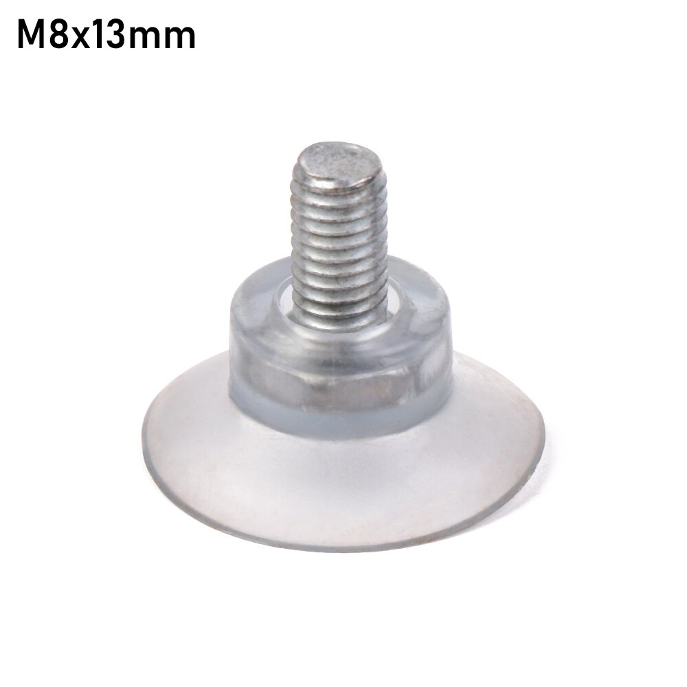 Ganchos de plástico m6/m8, ganchos para mesa de vidro, ventosa forte de sucção, substituições de vidro, transparente, parafuso de armazenamento, ferramenta com 10 peças: M8 x 13mm