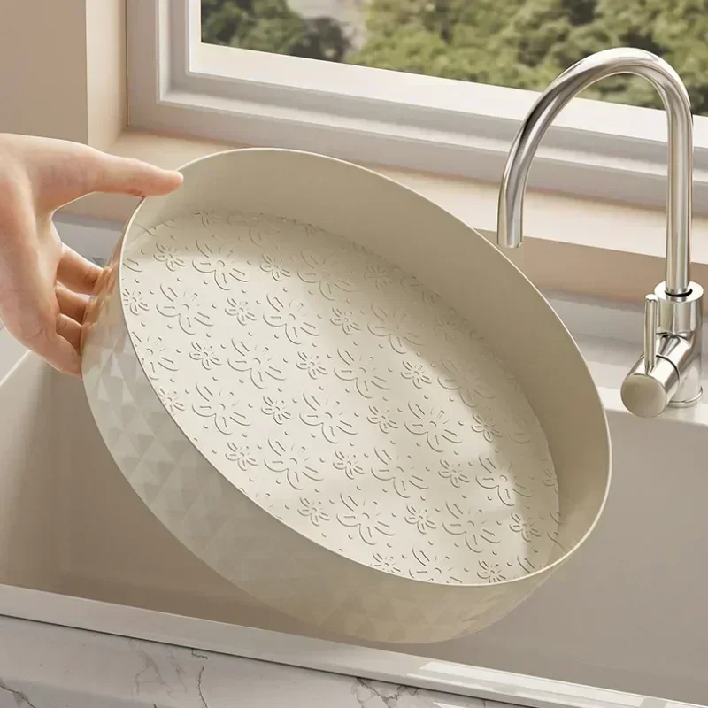 Kjøkkenoppbevaring krydderhylle 360 gradere roterende skap oppbevaringsstativ brett kosmetikkoppbevaringsstativ sklisikkert krydder rundt stativ