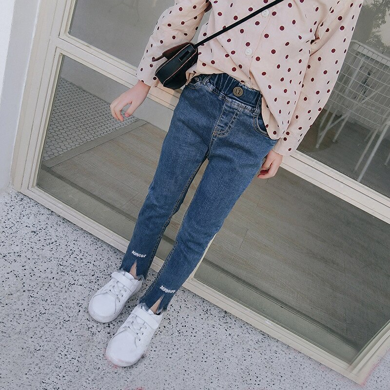 Meisjes Broek Jeans Voor Meisje Kinderen Kleding Kids Casual Cowboy Broek Mode Voet Broek Cowboy Broek Zuigeling Jeans