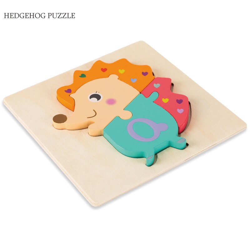 Baby Toys Wooden 3d Puzzle Cartoon Animal Intelligence Kids Educational Brain Teaser Children Tangram Shapes Learning Toys: 13