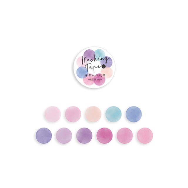 JESJELIU 14*14mm bonbon dur point couleur Washi journalerie écriture Washi ruban déco étiquette rubans de masquage faciles à déchirer: STYLE 4