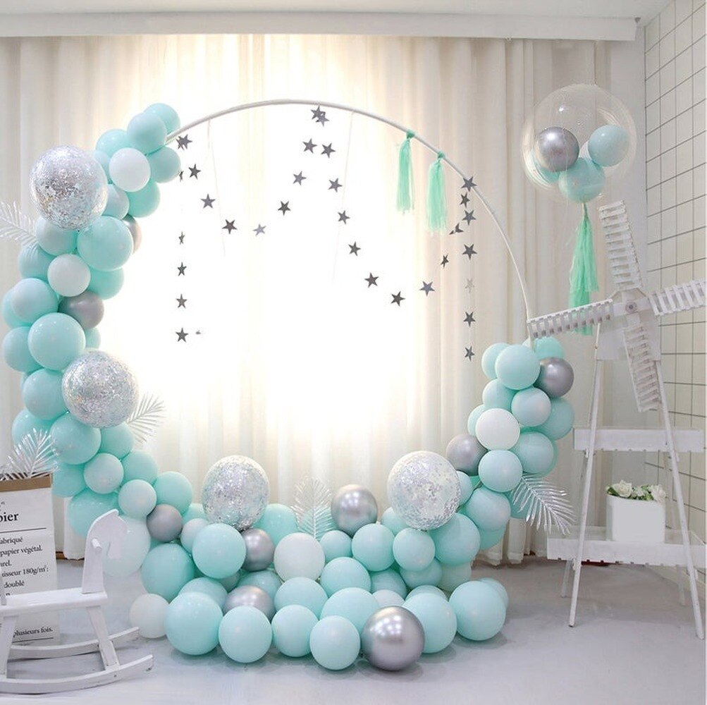 119 pcs Pastel Balloon Garland Arch Kit Latex Balloon Party Decoration Deco for Wedding Birthday Baby Shower Supplies: Blue