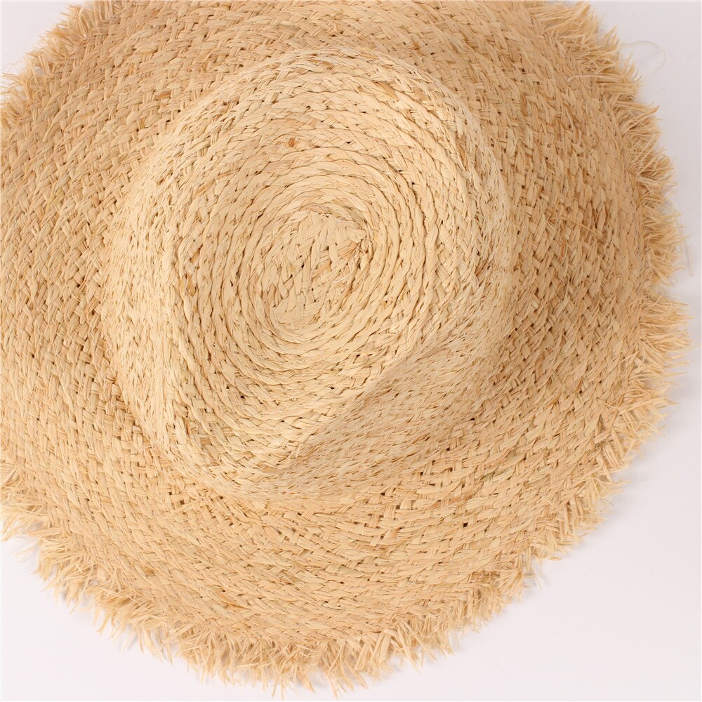 100%  raffia stro zomer dames reis strand zonnehoed voor dames fedora slappe brede rand panama zonnekap