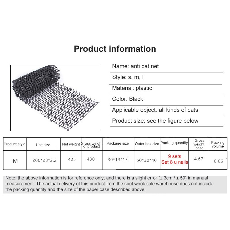Tuin Anti-Kat Net Plastic Voorkomen Kat Honden Doorn Mat Moestuin Plant Bescherming Mesh Multi-Functie beschermende Netto