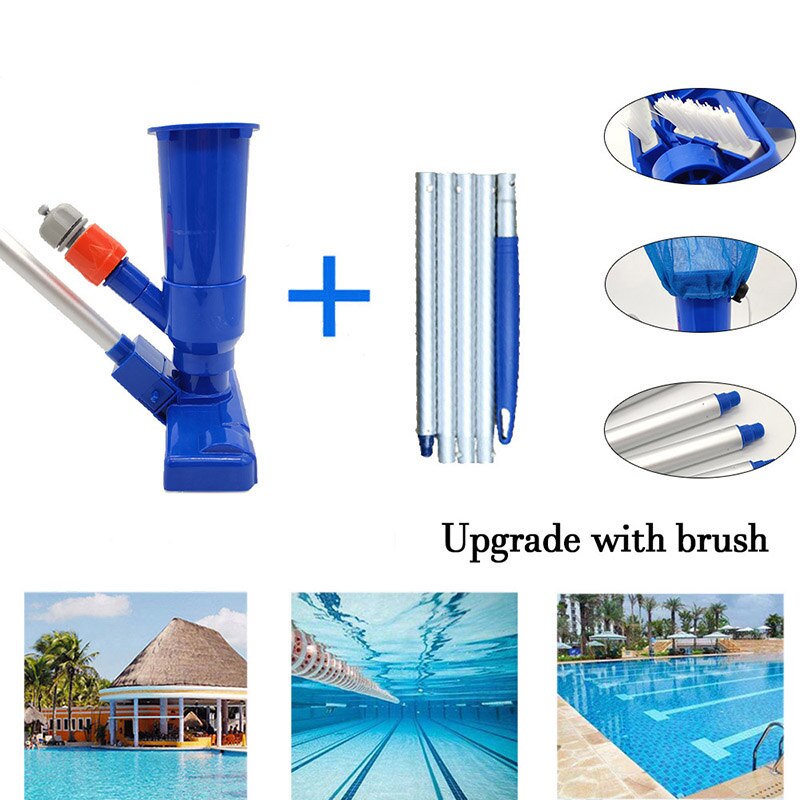 Swimming Pool Vacuum Cleaner Brush Cleaner Tool Above Ground Pond Fountain Vacuum Zooplankton Body Brush Detachable Cleaning Set
